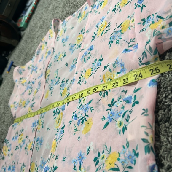 Ultra Flirt Soft Pink Flower Bloom High Low Kimono - Picture 14 of 16